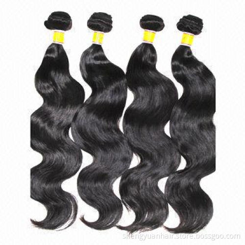 2013 Hot Sales Virgin Peruvian Hair Weaves, Comes in Natural Black Color, All Lengths are Available